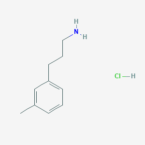 molecular formula C10H16ClN B13610338 3-(3-Methylphenyl)propan-1-aminehydrochloride 