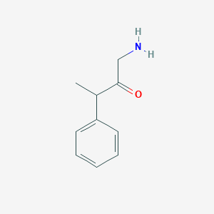 molecular formula C10H13NO B13610340 2-Butanone, 1-amino-3-phenyl- 