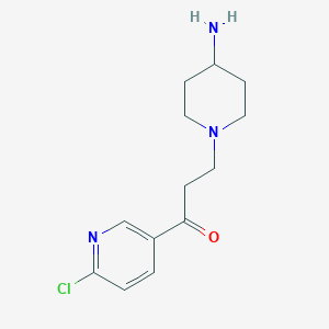 3-(4-Aminopiperidin-1-yl)-1-(6-chloropyridin-3-yl)propan-1-one