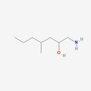 molecular formula C8H19NO B13610360 1-Amino-4-methylheptan-2-ol 