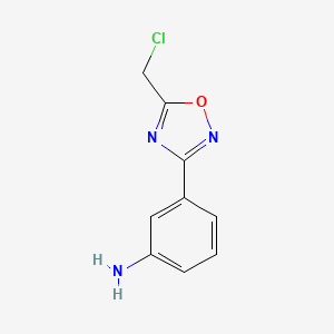 molecular formula C9H8ClN3O B1361037 3-(5-(Chloromethyl)-1,2,4-oxadiazol-3-yl)aniline CAS No. 6595-79-5