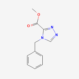 molecular formula C11H11N3O2 B13610378 methyl 4-benzyl-4H-1,2,4-triazole-3-carboxylate 