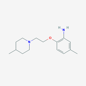 5-Methyl-2-[2-(4-methyl-piperidin-1-YL)-ethoxy]-phenylamine