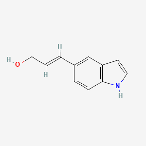 molecular formula C11H11NO B13610398 3-(1H-indol-5-yl)prop-2-en-1-ol 