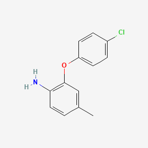 molecular formula C13H12ClNO B1361043 2-(4-Chlorophenoxy)-4-methylaniline CAS No. 919118-71-1