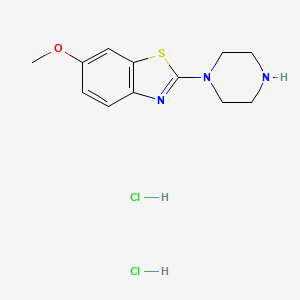 molecular formula C12H17Cl2N3OS B13610457 6-Methoxy-2-(piperazin-1-yl)-1,3-benzothiazoledihydrochloride 