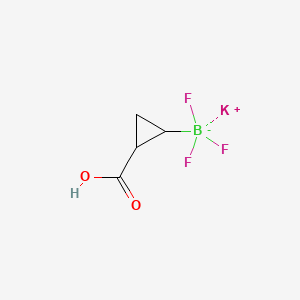 molecular formula C4H5BF3KO2 B13610524 Potassium (2-carboxycyclopropyl)trifluoroboranuide 