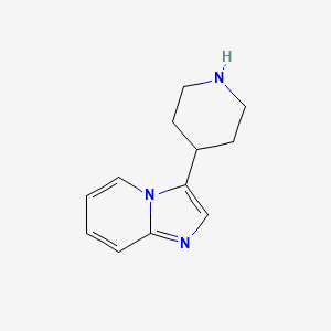 molecular formula C12H15N3 B13610564 3-(4-Piperidinyl)imidazo[1,2-a]pyridine 