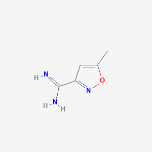 molecular formula C5H7N3O B13610582 5-Methyl-1,2-oxazole-3-carboximidamide 