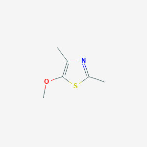 molecular formula C6H9NOS B136106 5-Methoxy-2,4-dimethyl-1,3-thiazole CAS No. 146604-84-4