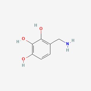 molecular formula C7H9NO3 B13610732 4-(Aminomethyl)benzene-1,2,3-triol CAS No. 79146-83-1