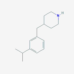 molecular formula C15H23N B13610747 4-(3-Isopropylbenzyl)piperidine 