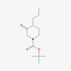 molecular formula C13H23NO3 B13610768 Tert-butyl 3-oxo-4-propylpiperidine-1-carboxylate 