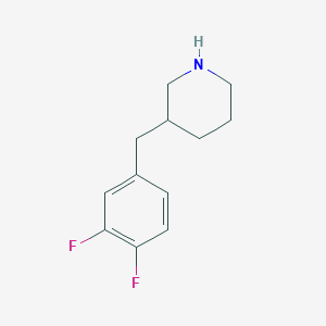 molecular formula C12H15F2N B13610792 3-(3,4-Difluorobenzyl)piperidine 
