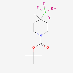 molecular formula C11H20BF3KNO2 B13610823 Potassium {1-[(tert-butoxy)carbonyl]-4-methylpiperidin-4-yl}trifluoroboranuide 