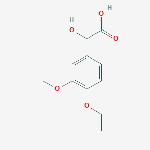 molecular formula C11H14O5 B13610826 4-Ethoxy-3-methoxymandelic Acid 