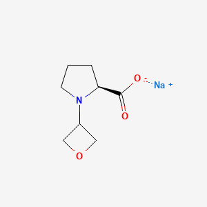 molecular formula C8H12NNaO3 B13610838 sodium(2S)-1-(oxetan-3-yl)pyrrolidine-2-carboxylate 