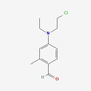 molecular formula C12H16ClNO B1361086 4-((2-Chloroethyl)(ethyl)amino)-2-methylbenzaldehyde CAS No. 92-10-4