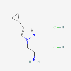 molecular formula C8H15Cl2N3 B13610897 2-(4-cyclopropyl-1H-pyrazol-1-yl)ethan-1-aminedihydrochloride 