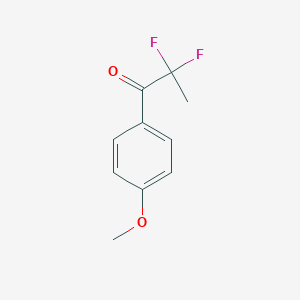 molecular formula C10H10F2O2 B136109 1-Propanone, 2,2-difluoro-1-(4-methoxyphenyl)- CAS No. 144464-70-0