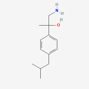 molecular formula C13H21NO B13610901 1-Amino-2-(4-isobutylphenyl)propan-2-ol 
