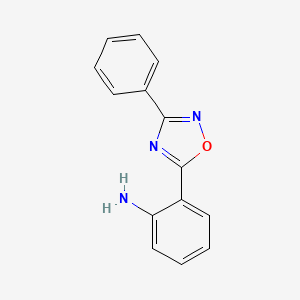 molecular formula C14H11N3O B1361096 2-(3-Phenyl-1,2,4-oxadiazol-5-yl)aniline CAS No. 40077-67-6