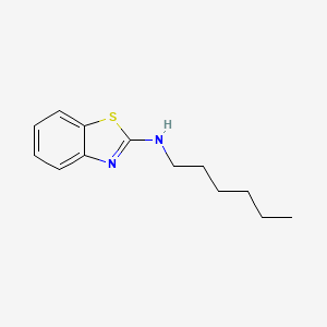 molecular formula C13H18N2S B1361106 Benzothiazol-2-yl-hexyl-amine CAS No. 28455-41-6