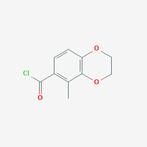 molecular formula C10H9ClO3 B136111 5-Methyl-2,3-dihydro-1,4-benzodioxine-6-carbonyl chloride CAS No. 143809-23-8