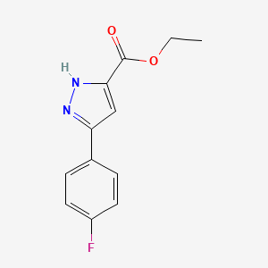 molecular formula C12H11FN2O2 B1361115 Ethyl 3-(4-fluorophenyl)-1h-pyrazole-5-carboxylate CAS No. 866588-11-6