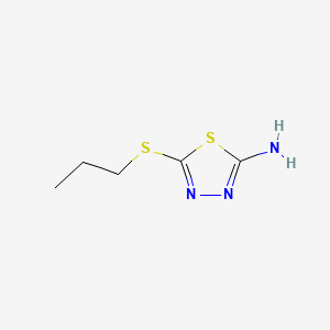 molecular formula C5H9N3S2 B1361117 5-(Propylthio)-1,3,4-thiadiazol-2-amine CAS No. 30062-49-8