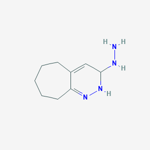 molecular formula C9H16N4 B136112 3-Hydrazinyl-3,5,6,7,8,9-hexahydro-2h-cyclohepta[c]pyridazine CAS No. 148975-00-2