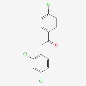 molecular formula C14H9Cl3O B1361126 1-(4-Chlorophenyl)-2-(2,4-dichlorophenyl)ethanone CAS No. 654682-18-5