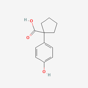 molecular formula C12H14O3 B1361145 1-(4-Hydroxy-phenyl)-cyclopentanecarboxylic acid CAS No. 91496-64-9