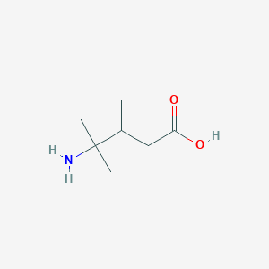 molecular formula C7H15NO2 B13611482 4-Amino-3,4-dimethylpentanoic acid 