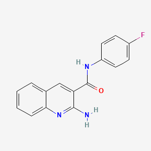 molecular formula C16H12FN3O B1361160 2-amino-N-(4-fluorophenyl)quinoline-3-carboxamide CAS No. 524036-16-6
