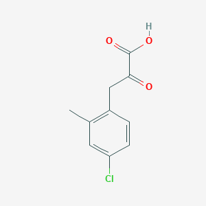 molecular formula C10H9ClO3 B13611609 3-(4-Chloro-2-methylphenyl)-2-oxopropanoic acid 