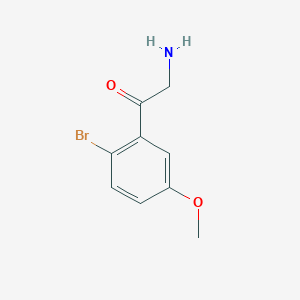 molecular formula C9H10BrNO2 B13611637 2-Amino-1-(2-bromo-5-methoxyphenyl)ethan-1-one 