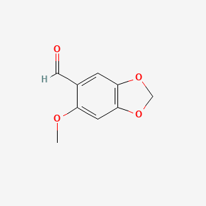 molecular formula C9H8O4 B1361167 6-甲氧基-1,3-苯二氧杂环-5-甲醛 CAS No. 5780-00-7