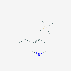molecular formula C11H19NSi B136117 Pyridine, 3-ethyl-4-[(trimethylsilyl)methyl]-(9CI) CAS No. 155620-77-2