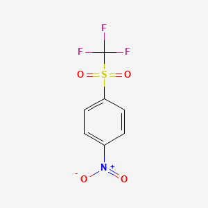 molecular formula C7H4F3NO4S B1361176 1-Nitro-4-[(trifluoromethyl)sulfonyl]benzene CAS No. 432-87-1