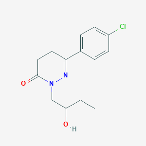molecular formula C14H17ClN2O2 B1361182 6-(4-Chlorophenyl)-4,5-dihydro-2-(2-hydroxybutyl)-3(2H)-pyridazinone CAS No. 38958-82-6