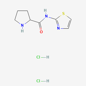 molecular formula C8H13Cl2N3OS B13611821 N-(1,3-thiazol-2-yl)pyrrolidine-2-carboxamidedihydrochloride 