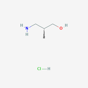 molecular formula C4H12ClNO B13611956 (2R)-3-amino-2-methylpropan-1-olhydrochloride CAS No. 2411114-46-8