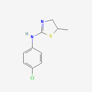molecular formula C10H11ClN2S B1361202 N-(4-chlorophenyl)-5-methyl-4,5-dihydro-1,3-thiazol-2-amine CAS No. 75220-48-3