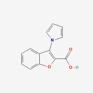 molecular formula C13H9NO3 B1361203 3-(1H-Pyrrol-1-yl)-1-benzofuran-2-carboxylic acid CAS No. 80066-99-5