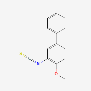molecular formula C14H11NOS B1361208 (2-甲氧基-5-苯基)苯基异硫氰酸酯 CAS No. 206761-68-4