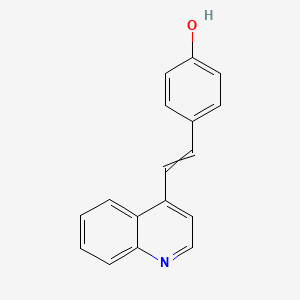 molecular formula C17H13NO B1361211 4-[2-(4-Quinolinyl)vinyl]phenol 