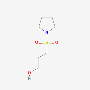 molecular formula C7H15NO3S B13612118 3-(Pyrrolidin-1-ylsulfonyl)propan-1-ol 