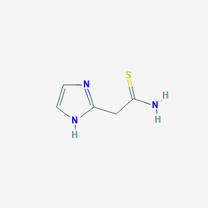 molecular formula C5H7N3S B13612154 2-(1H-imidazol-2-yl)ethanethioamide 