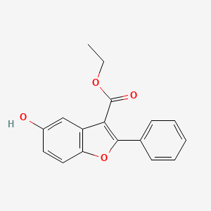 B1361221 5-Hydroxy-2-phenyl-benzofuran-3-carboxylic acid ethyl ester CAS No. 4610-75-7
